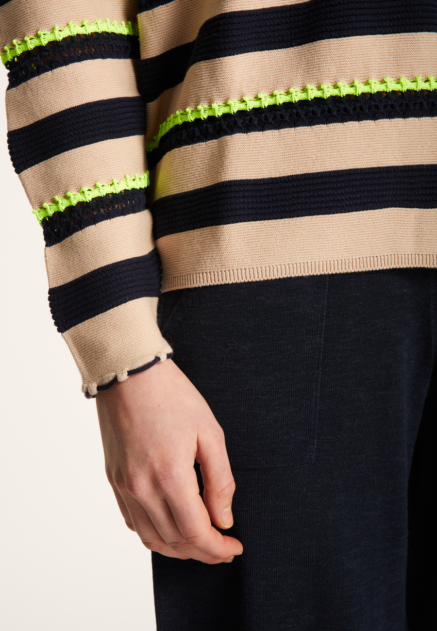 Suéter listrado de algodão - Luna