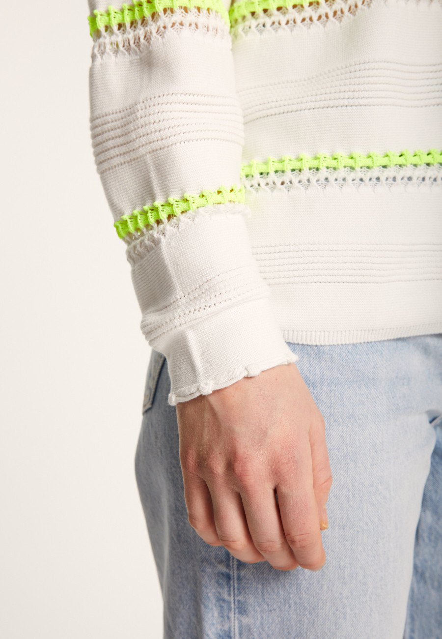 Suéter listrado de algodão - Luna