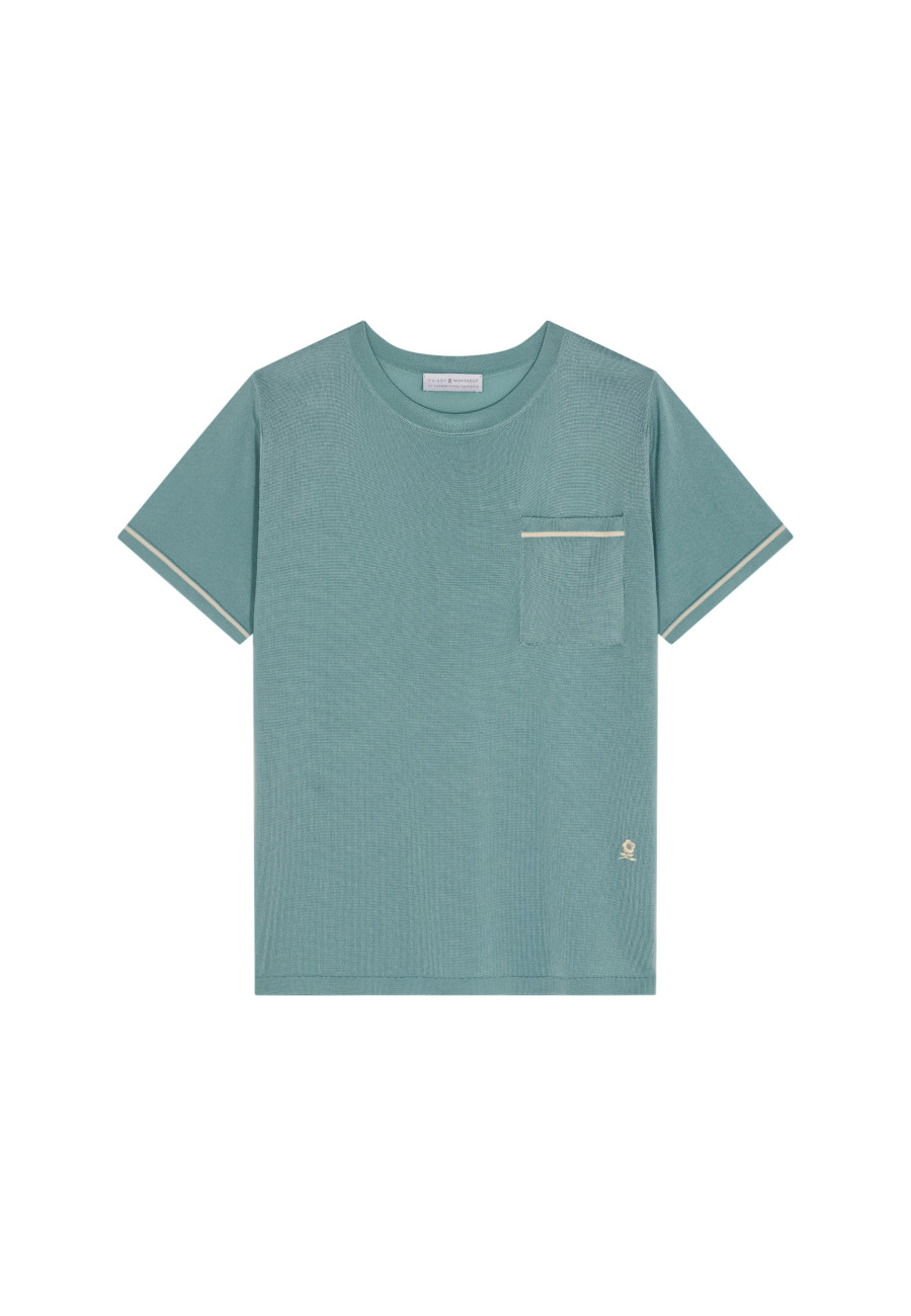 Two-tone T-shirt in Fil Lumière - Indiana