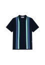 4 vertical stripes polo shirt in Fil Lumière - Ilann