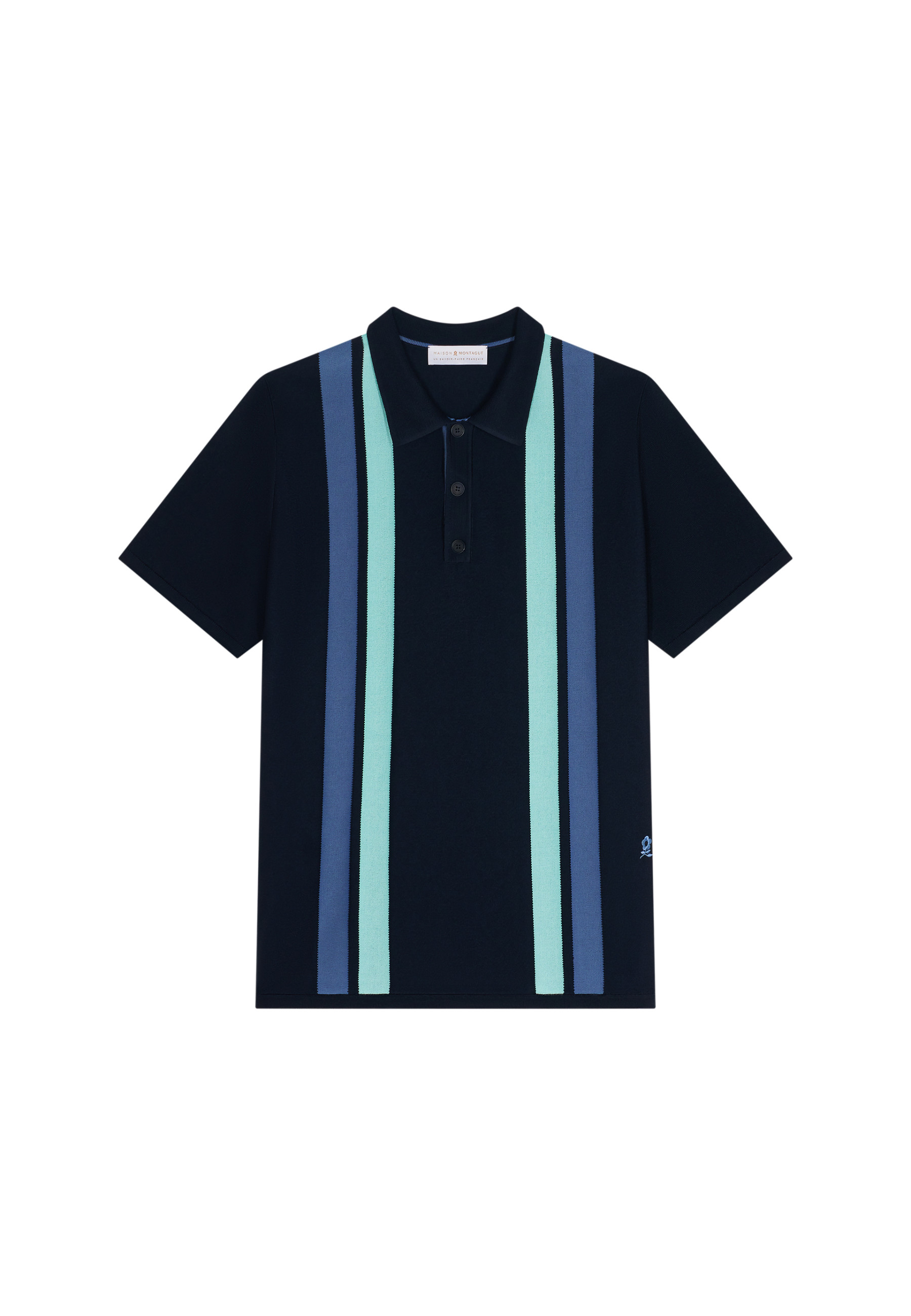 4 vertical stripes polo shirt in Fil Lumière - Ilann