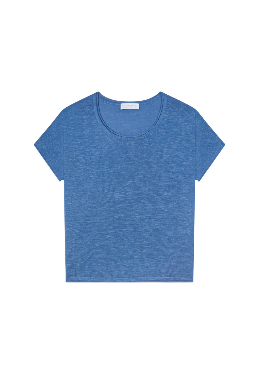 Round-neck slub linen T-shirt - Loli
