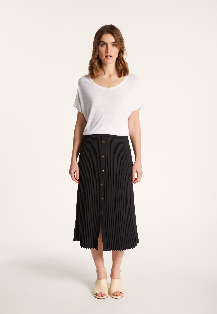 Round-neck slub linen T-shirt - Loli