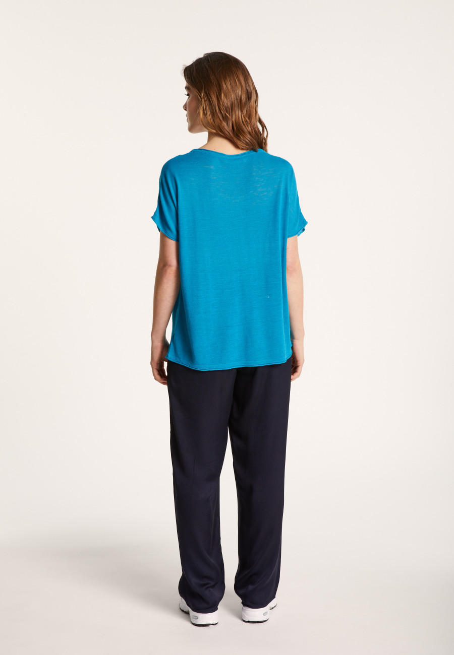 Round-neck slub linen T-shirt - Loli