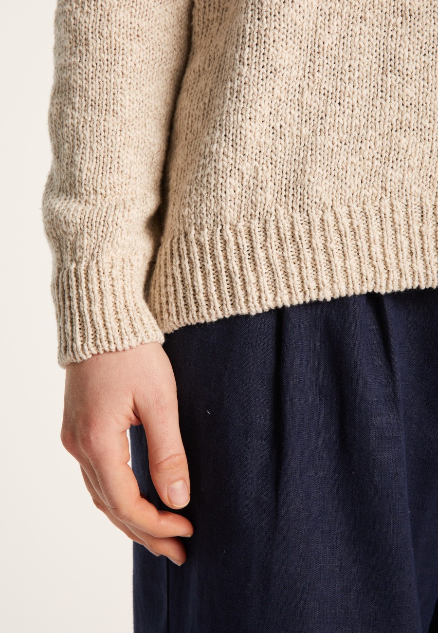Loose cotton and linen jumper - Nathalie
