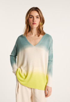 Long-sleeved dip dye t-shirt - Nahla Bis