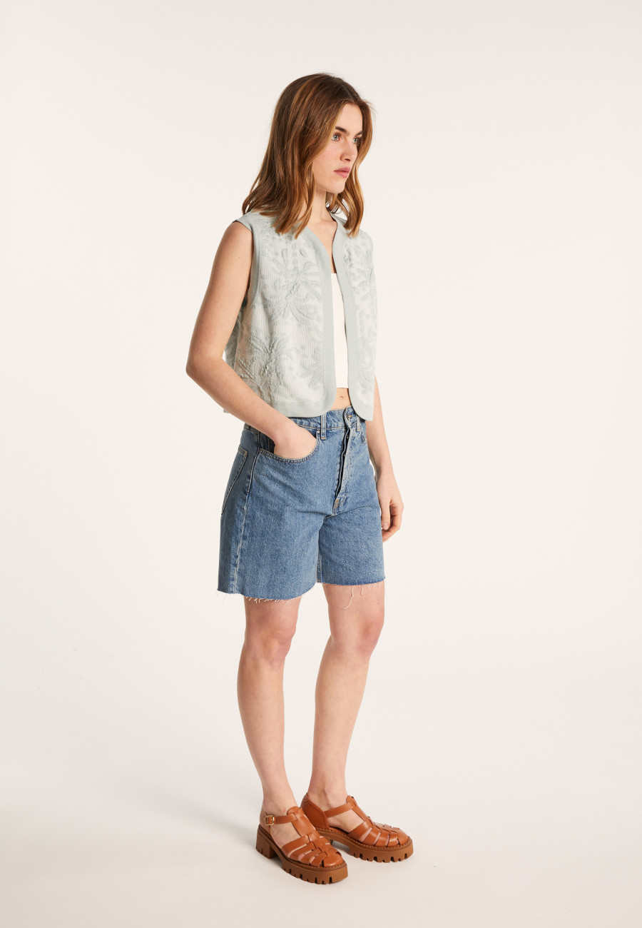 Organic cotton sleeveless jacket - Lorelai