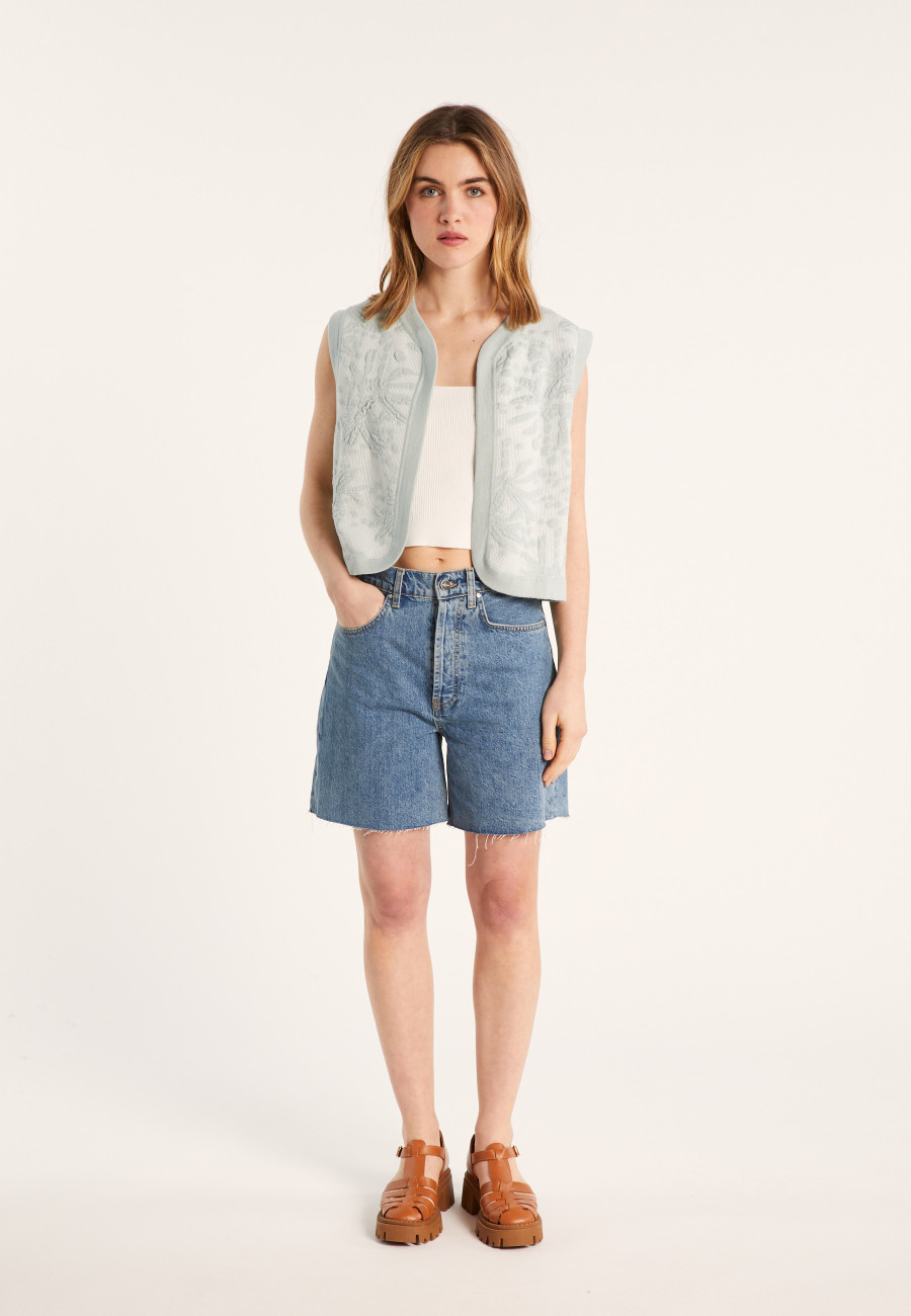 Organic cotton sleeveless jacket - Lorelai