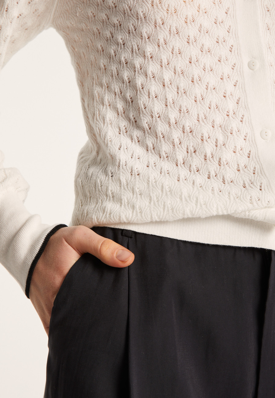 Cardigan in organic cotton - Lanaelle