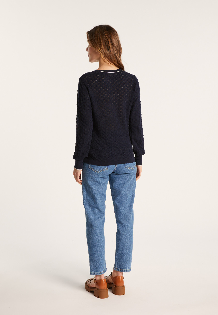 Cardigan de algodão orgânico - Lanaelle