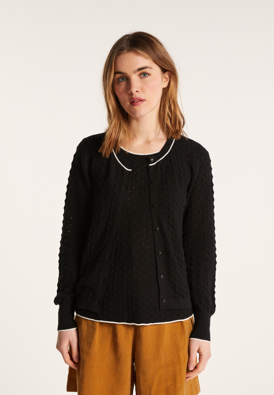 Cardigan de algodão orgânico - Lanaelle