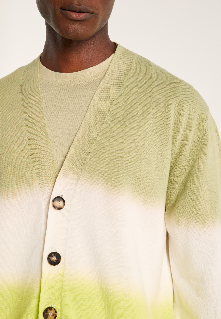 Cotton and linen dip dye cardigan - Irmin