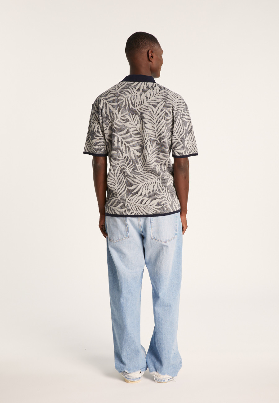 Cotton and linen patterned shirt - Ismael