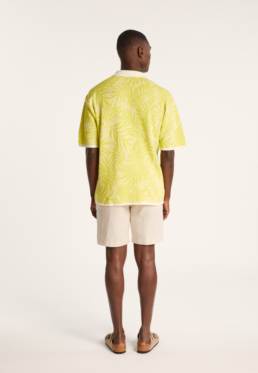 Cotton and linen patterned shirt - Ismael