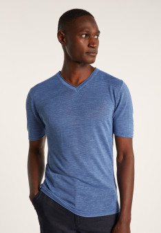T-shirt col V en lin flammé - Reuben