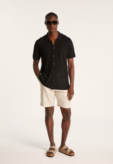 Chemise manches courtes en lin flammé - Icarus