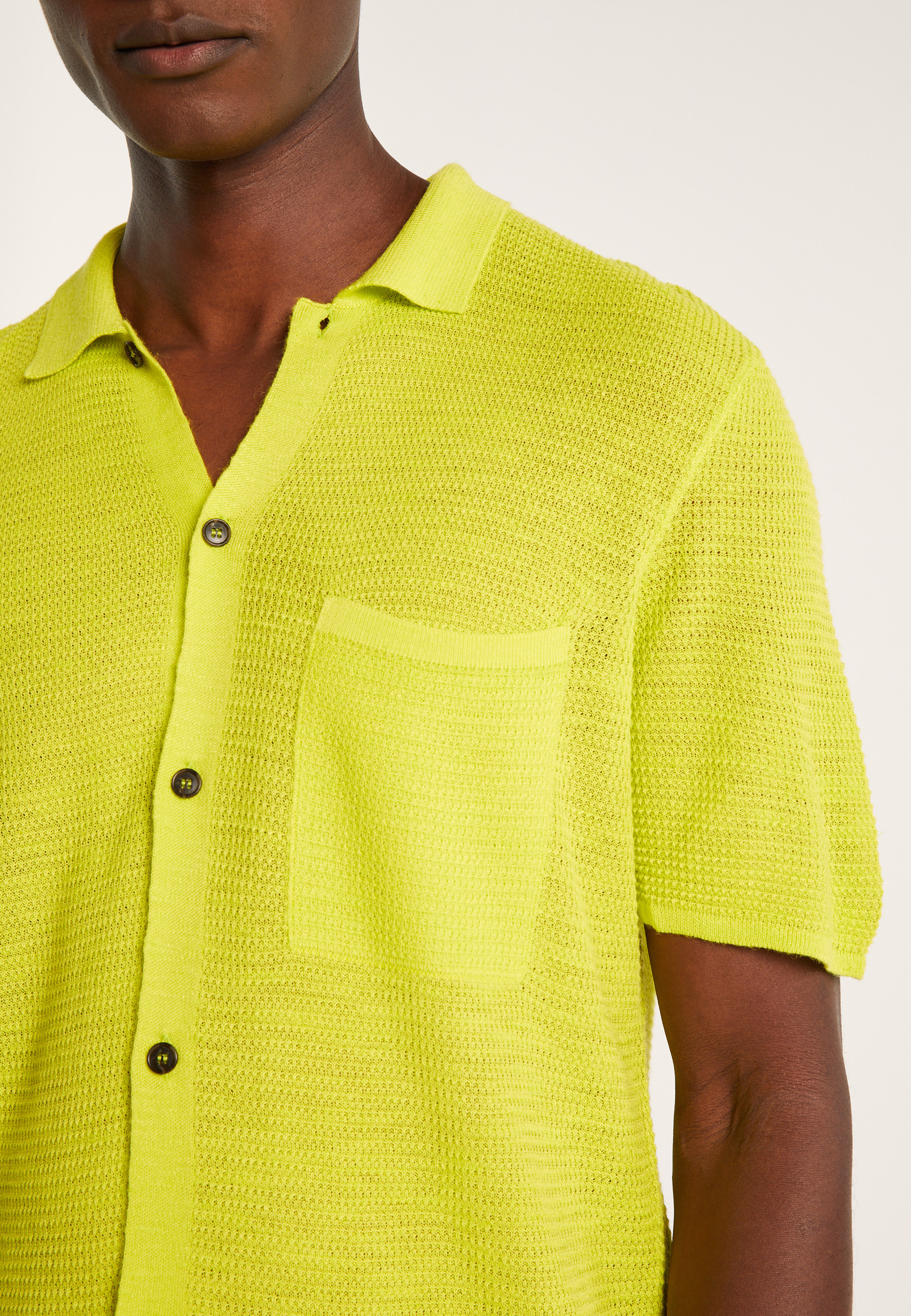 Chemise manches courtes en lin flammé - Icarus