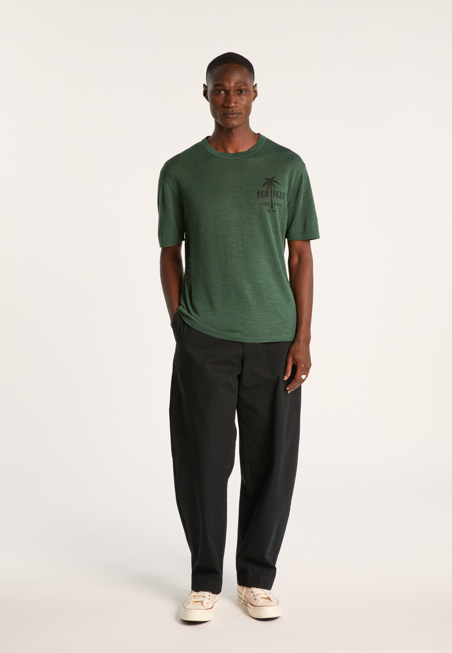 Flamed linen T-shirt - Isao