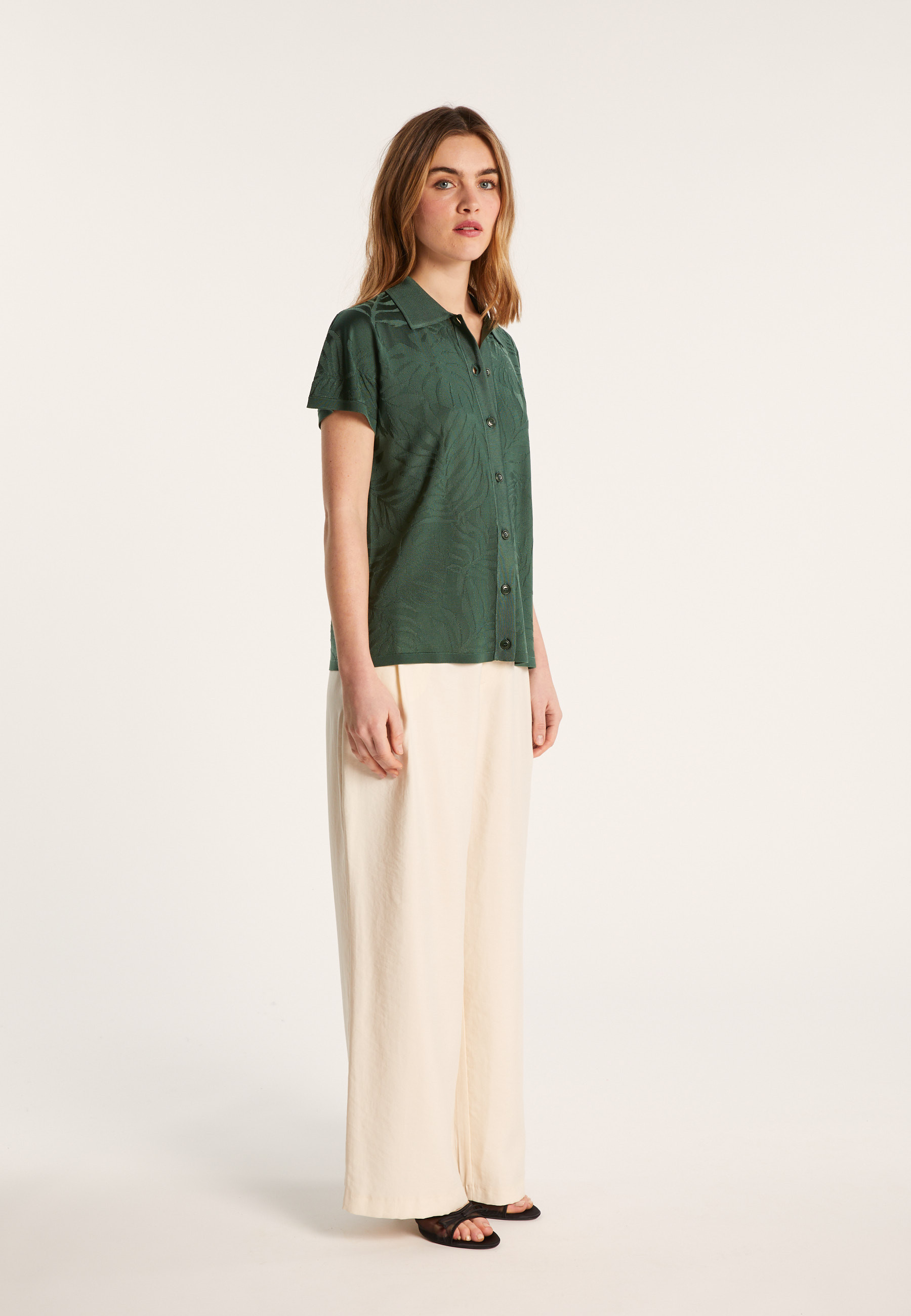 Chemise à motifs en Fil Lumière - Léontine