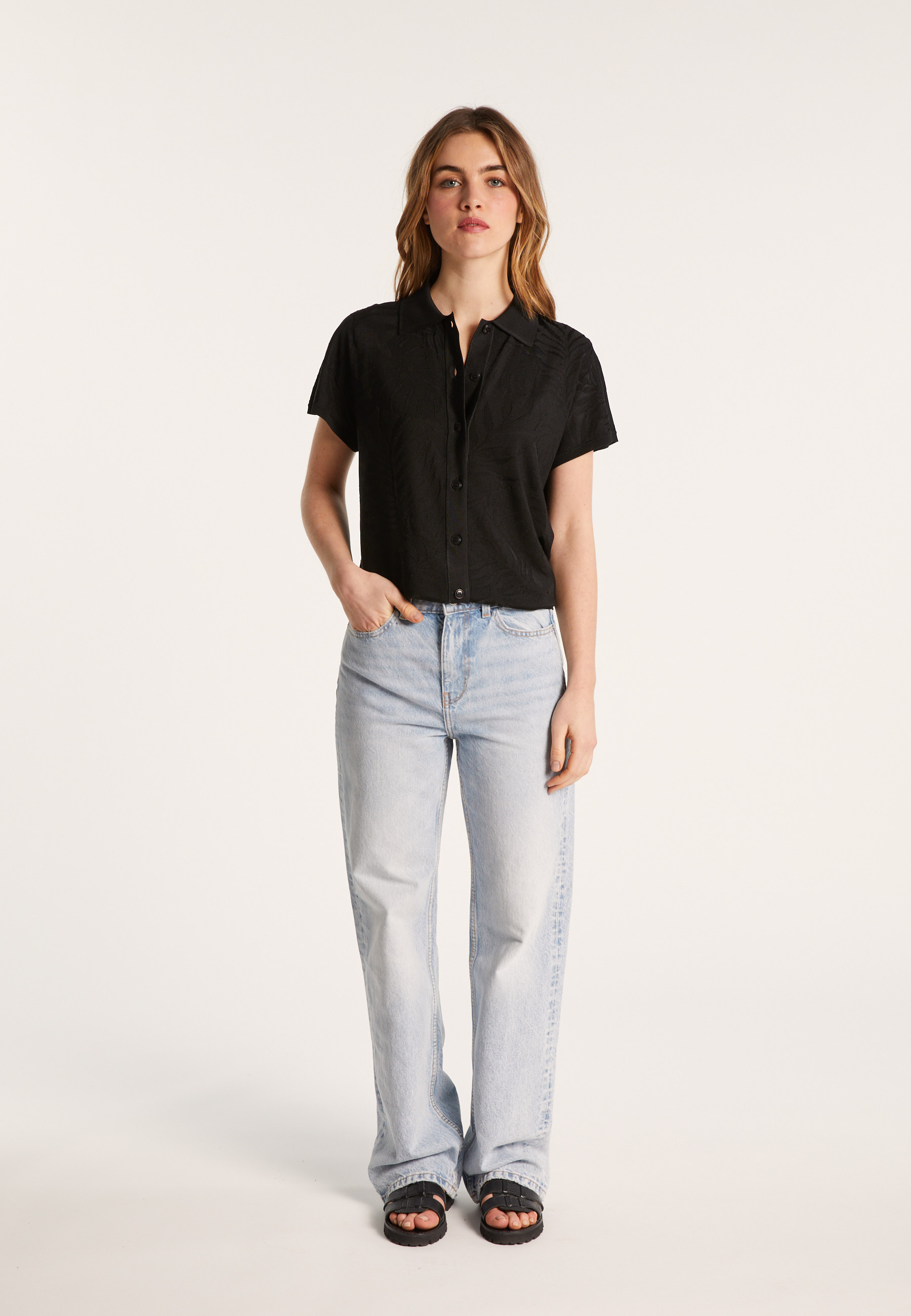 Chemise à motifs en Fil Lumière - Léontine