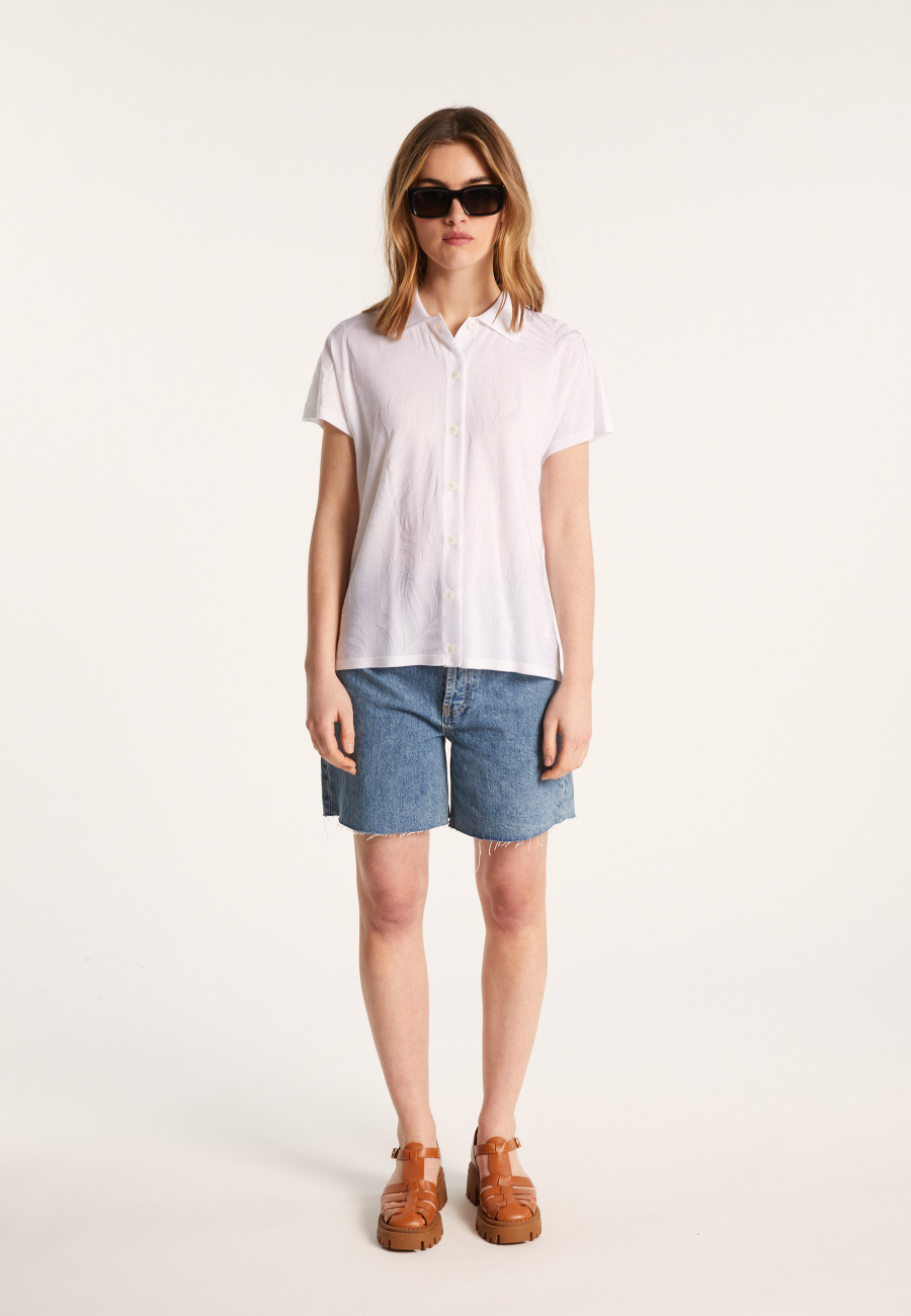 Camisa estampada em Fil Lumière - Léontine