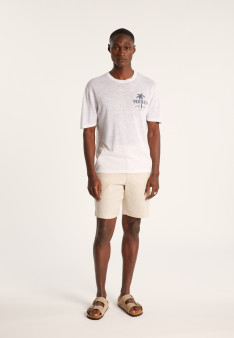 T-shirt en lin flammé - Isao