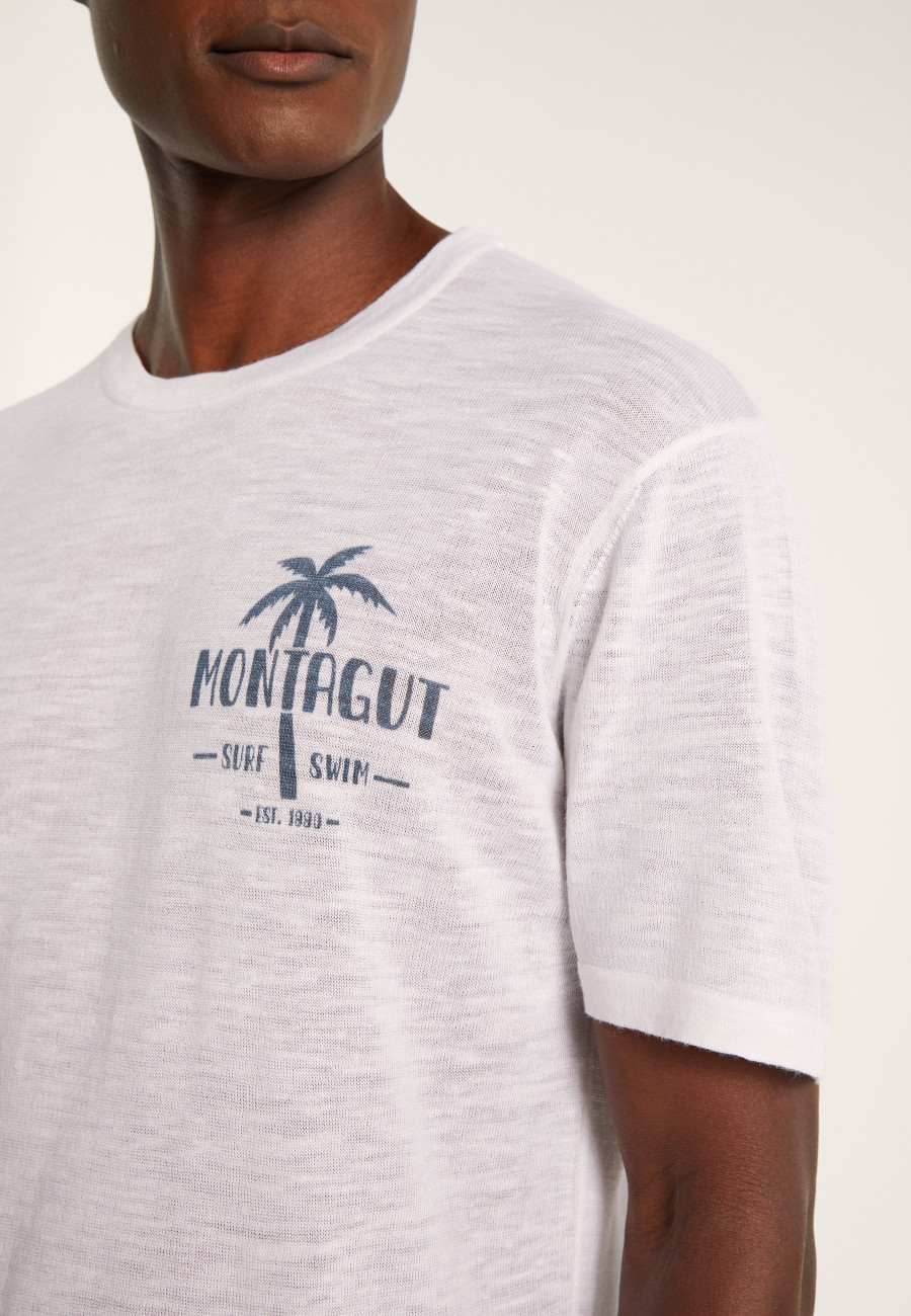 Flamed linen T-shirt - Isao