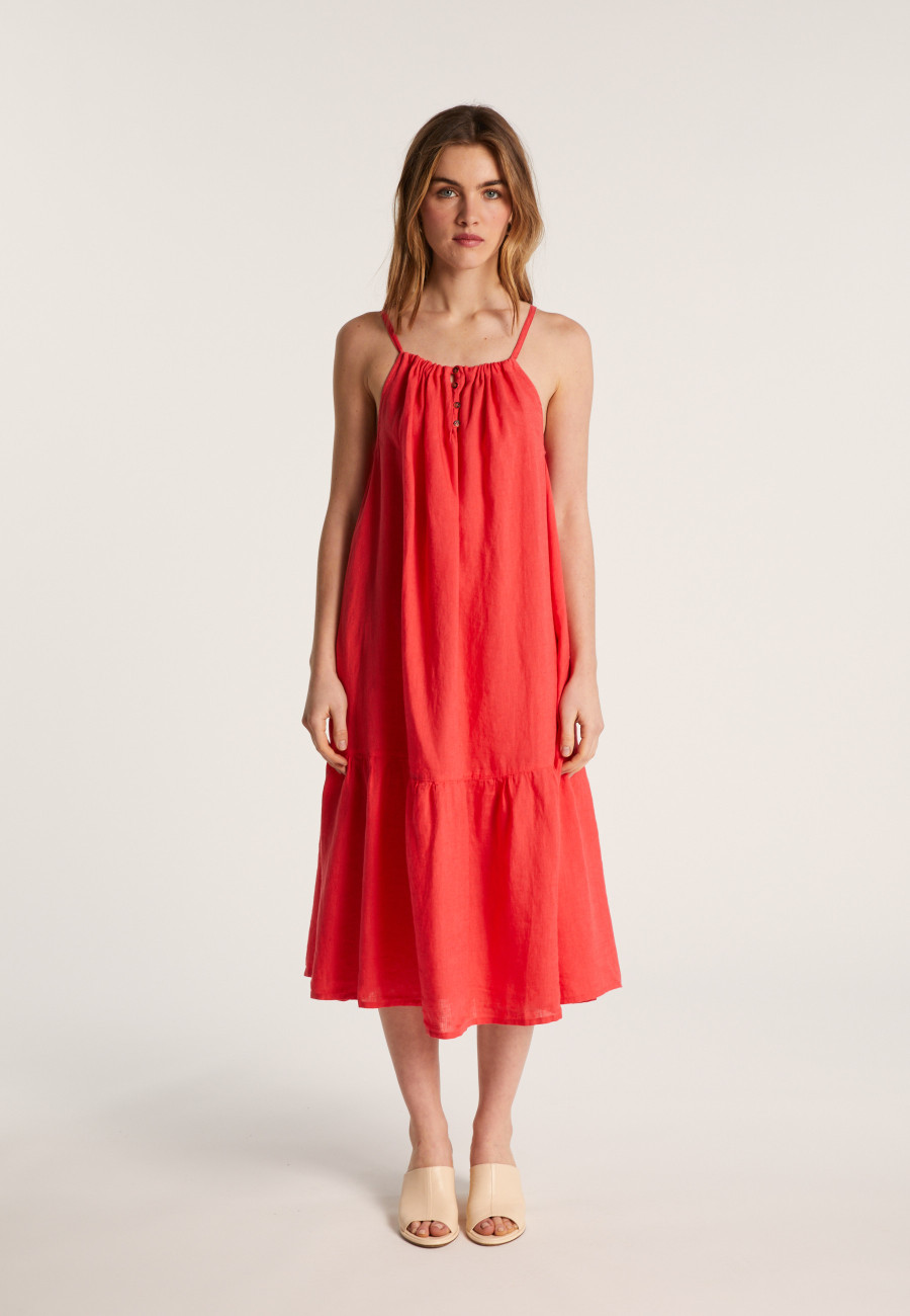 Sleeveless linen dress - Deborah