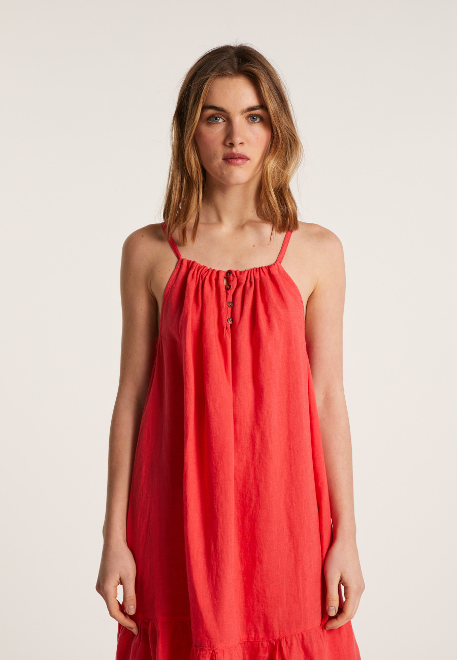 Sleeveless linen dress - Deborah