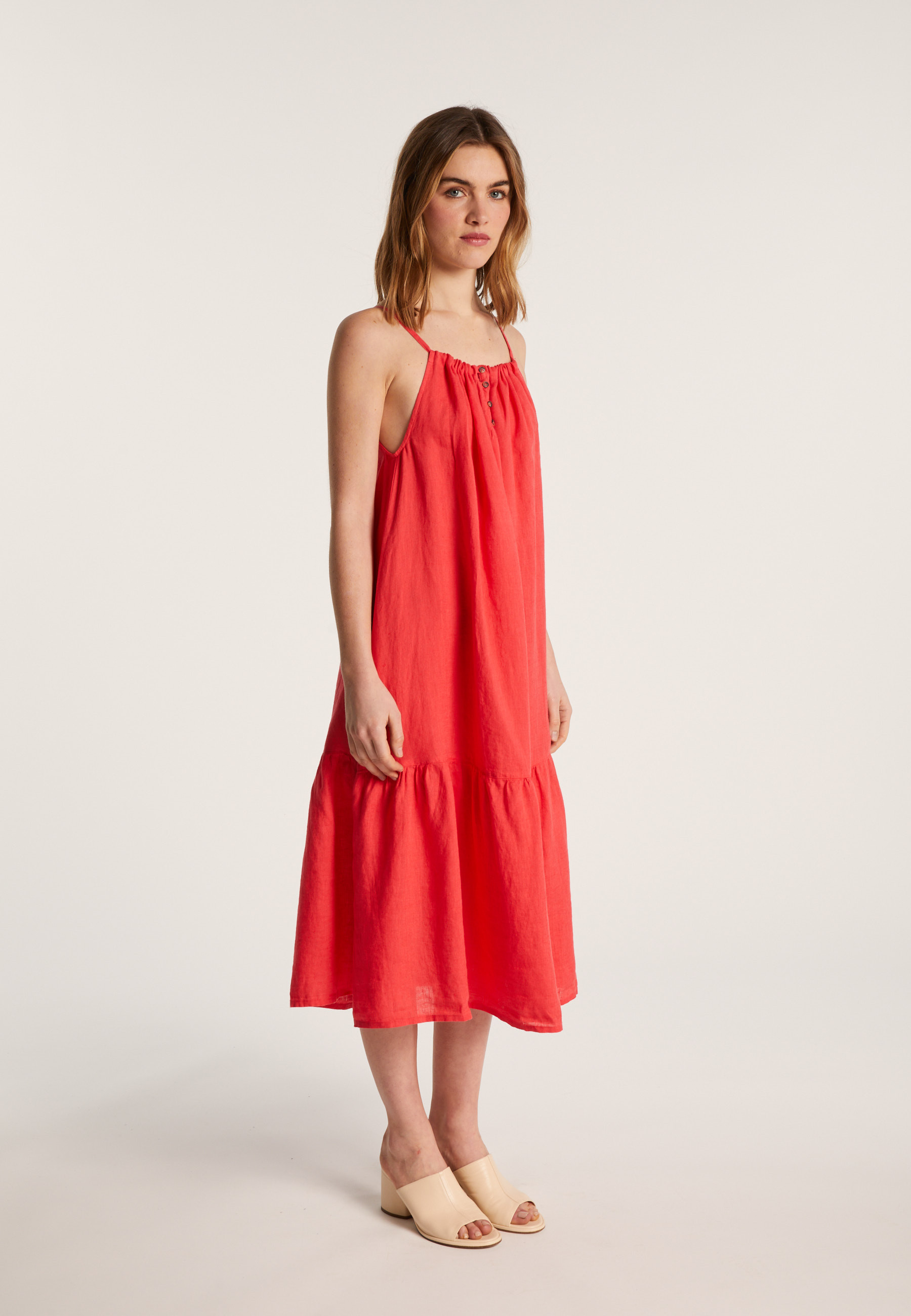 Sleeveless linen dress - Deborah