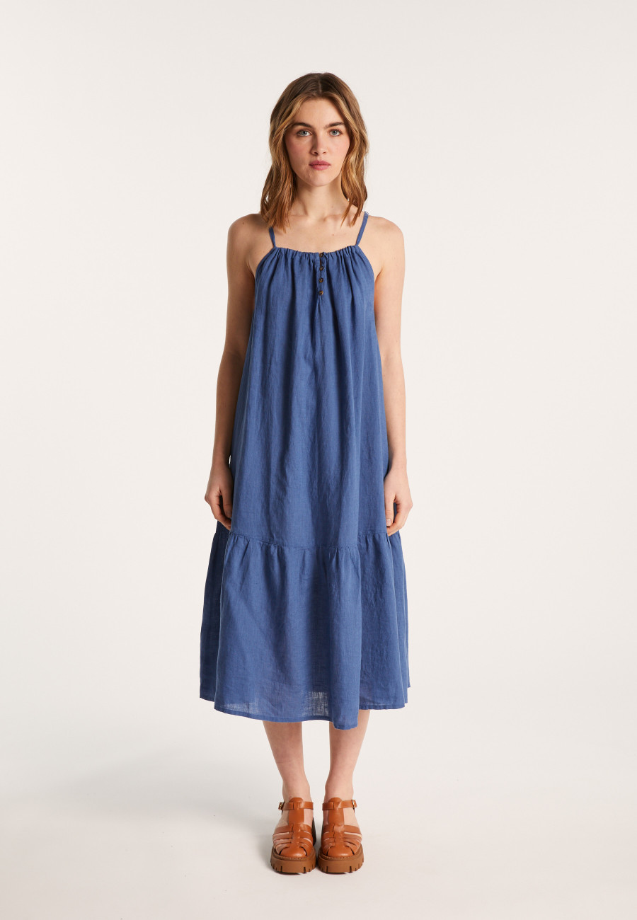 Sleeveless linen dress - Deborah