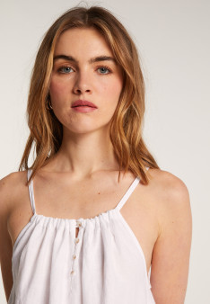 Sleeveless linen dress - Deborah