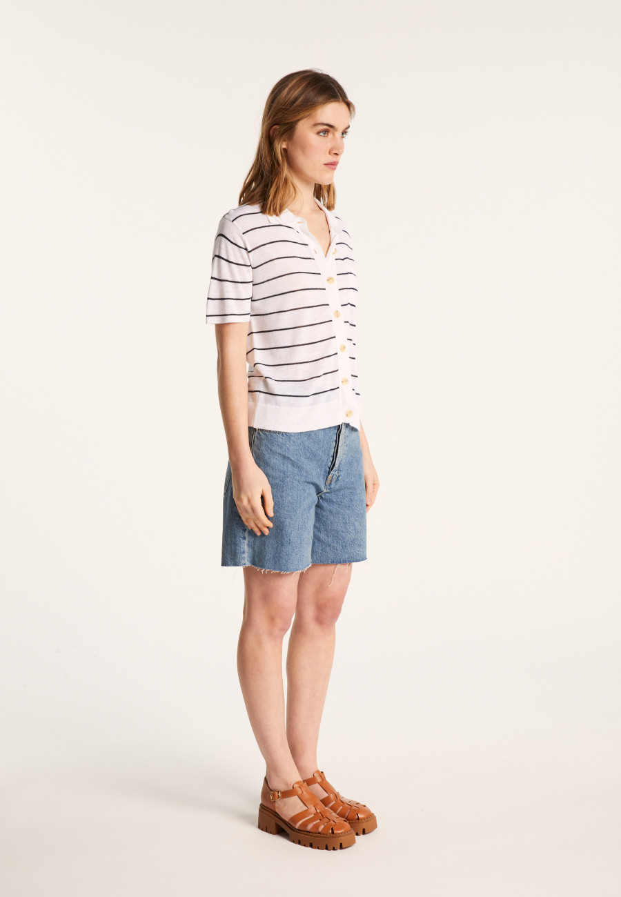 Flamed linen blouse - Leonie