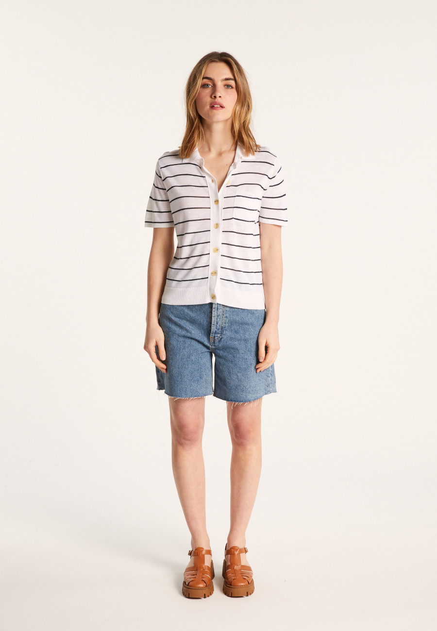 Flamed linen blouse - Leonie