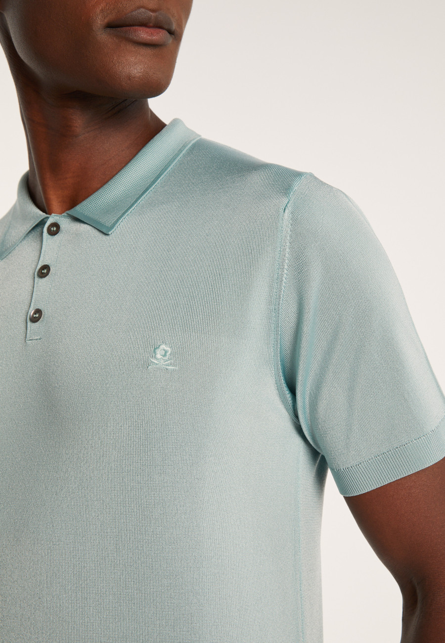 Short-sleeved polo shirt in Fil lumiere - Babar