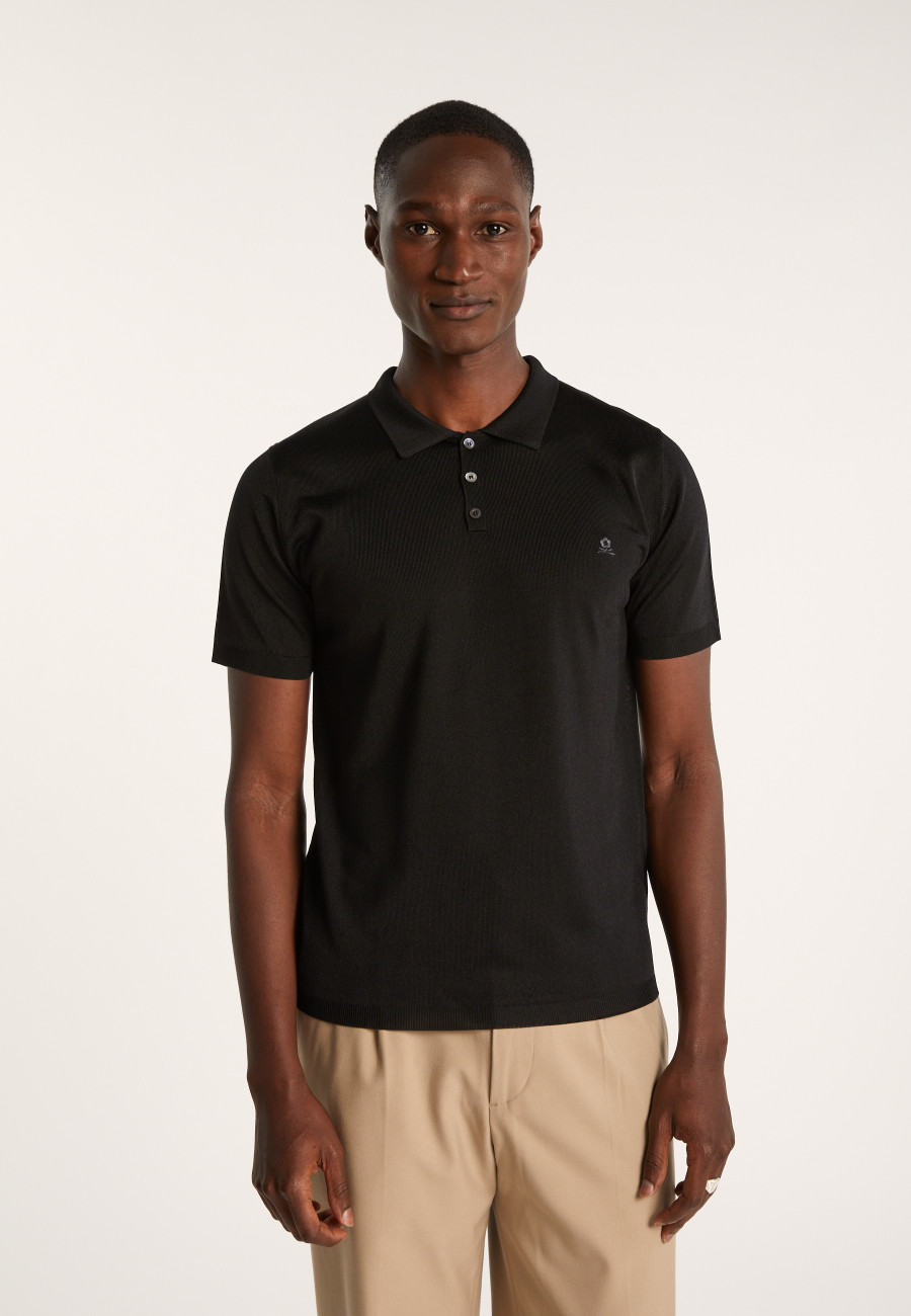 Short-sleeved polo shirt in Fil lumiere - Babar