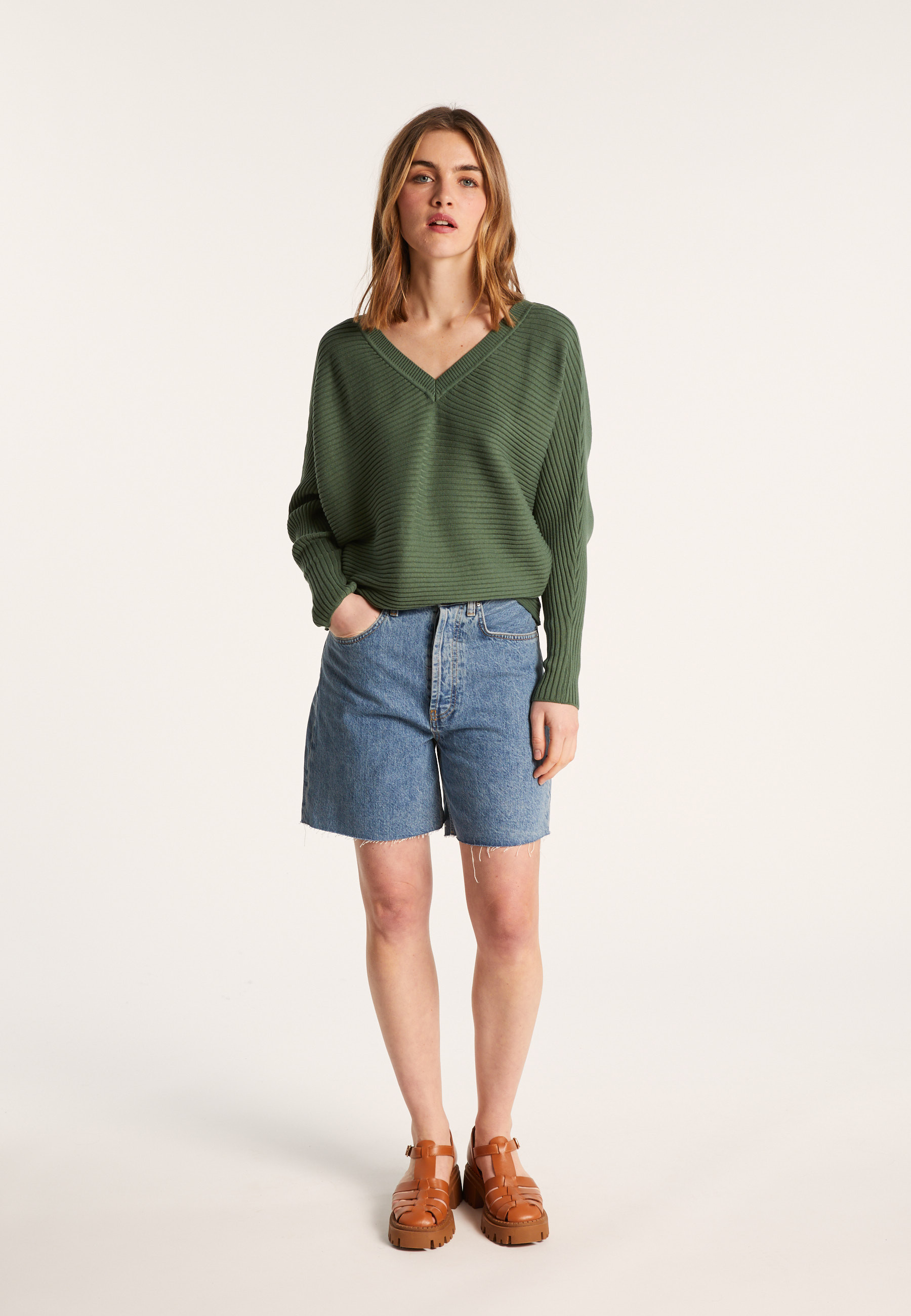 Pull en coton manches chauve-souris - Lison