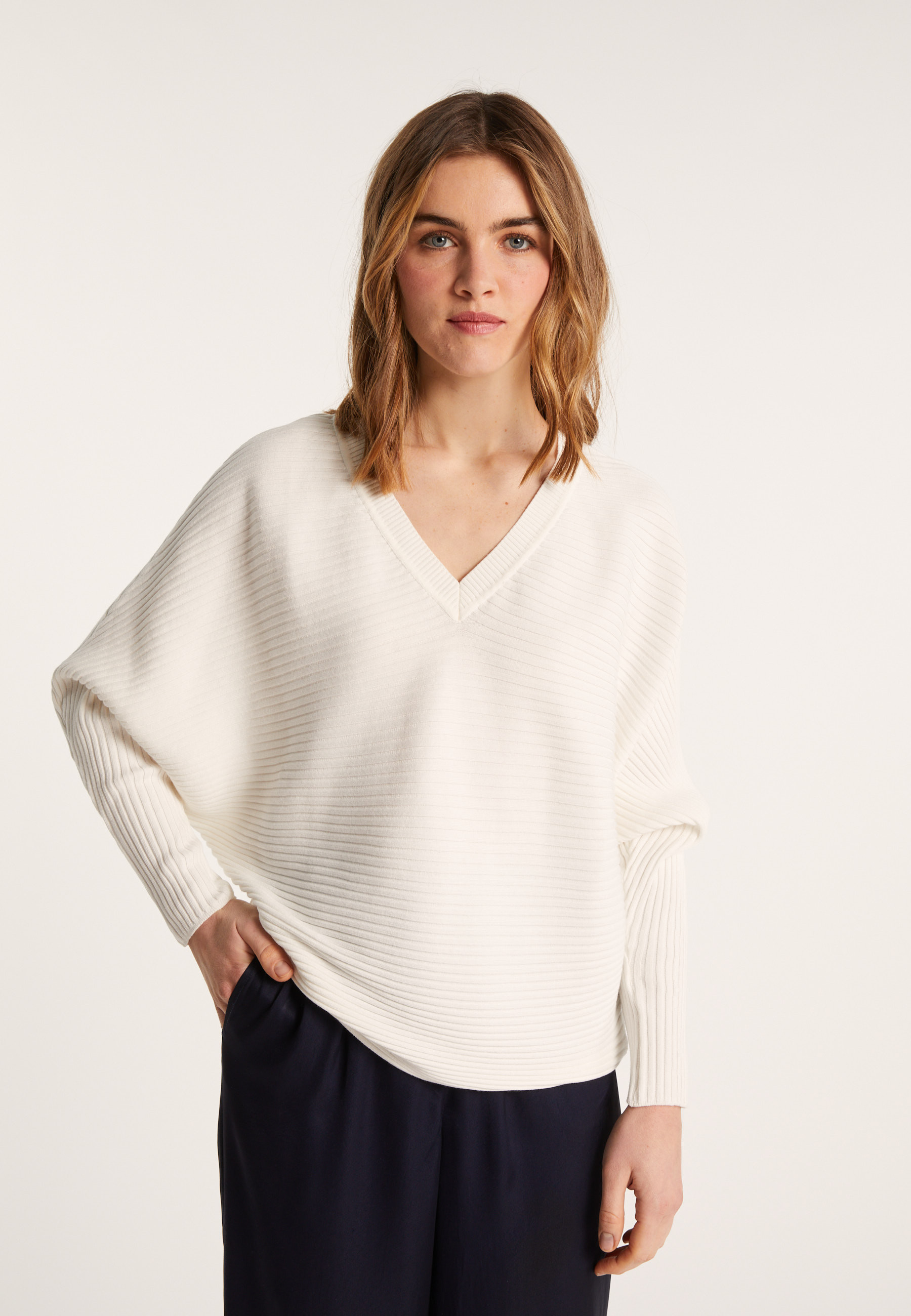 Pull en coton manches chauve-souris - Lison