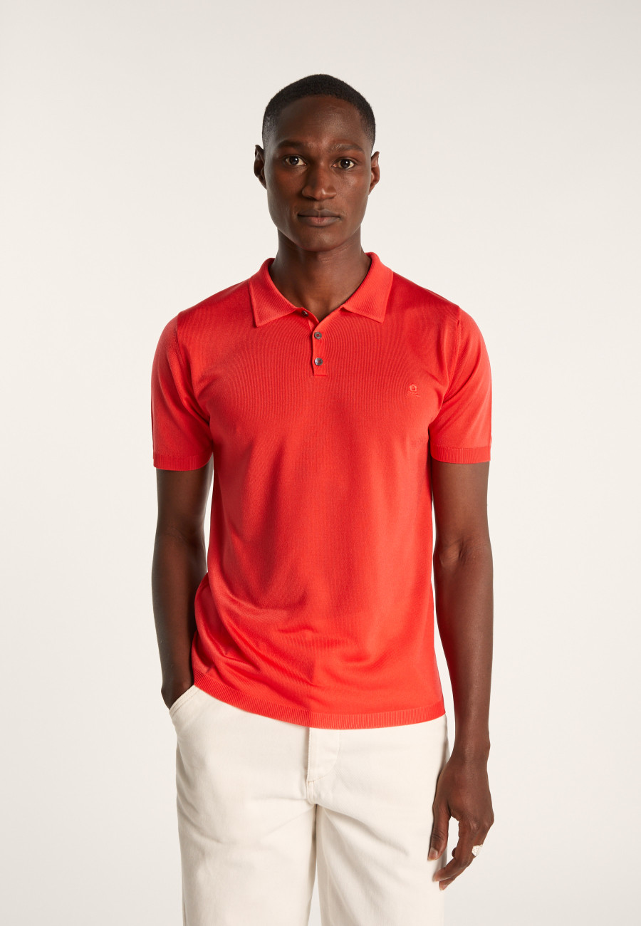 Short-sleeved polo shirt in Fil lumiere - Babar