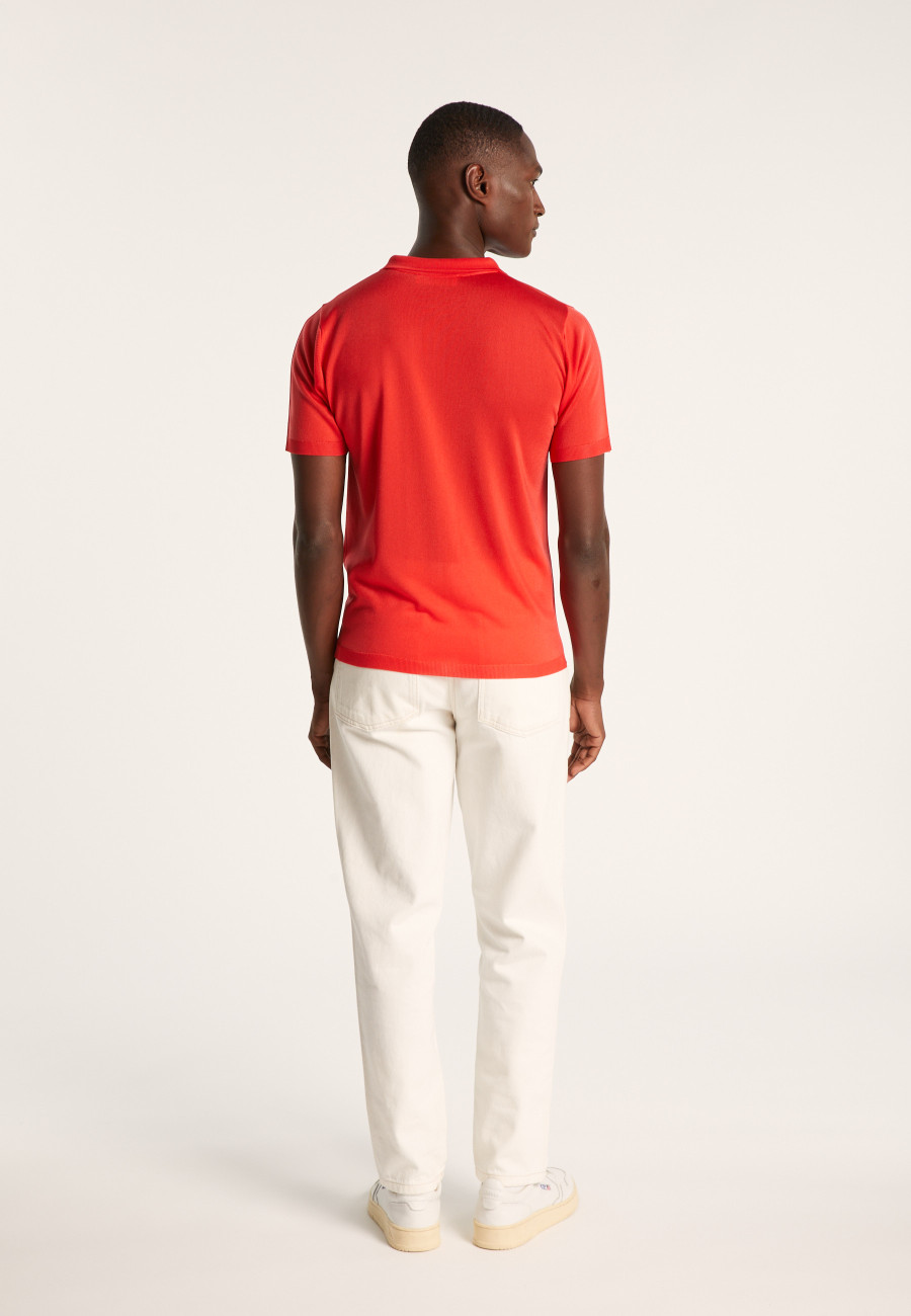 Short-sleeved polo shirt in Fil lumiere - Babar