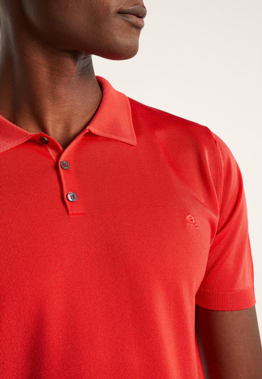 Short-sleeved polo shirt in Fil lumiere - Babar