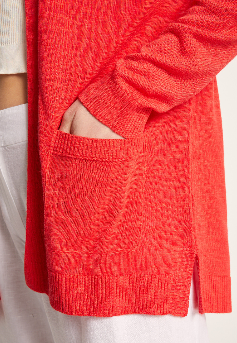 Colete longo em lin flammé - Naelle