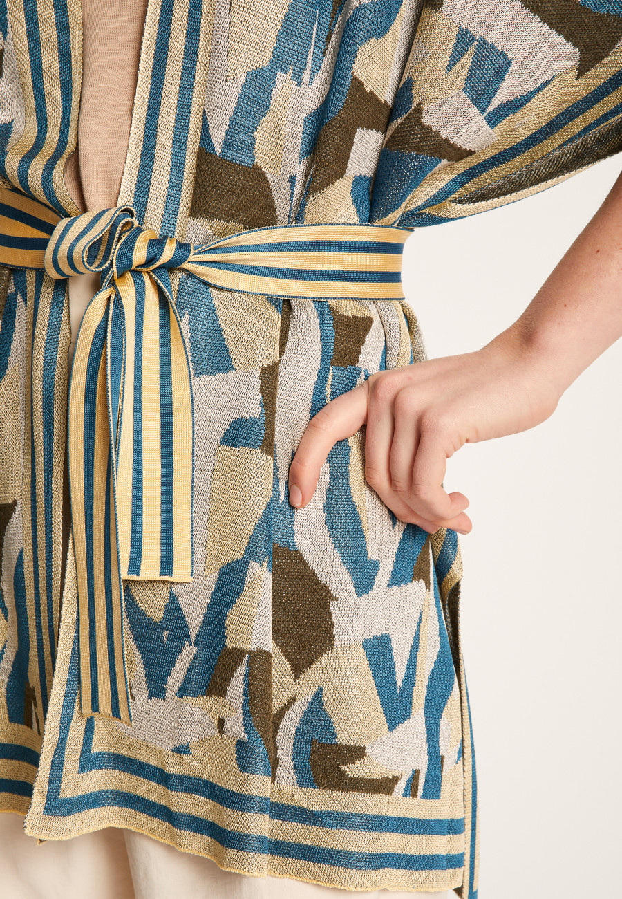 Unisex jacket in flamed linen - Gunay