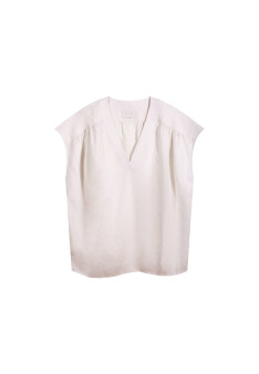 Linen V-neck T-shirt - Dala