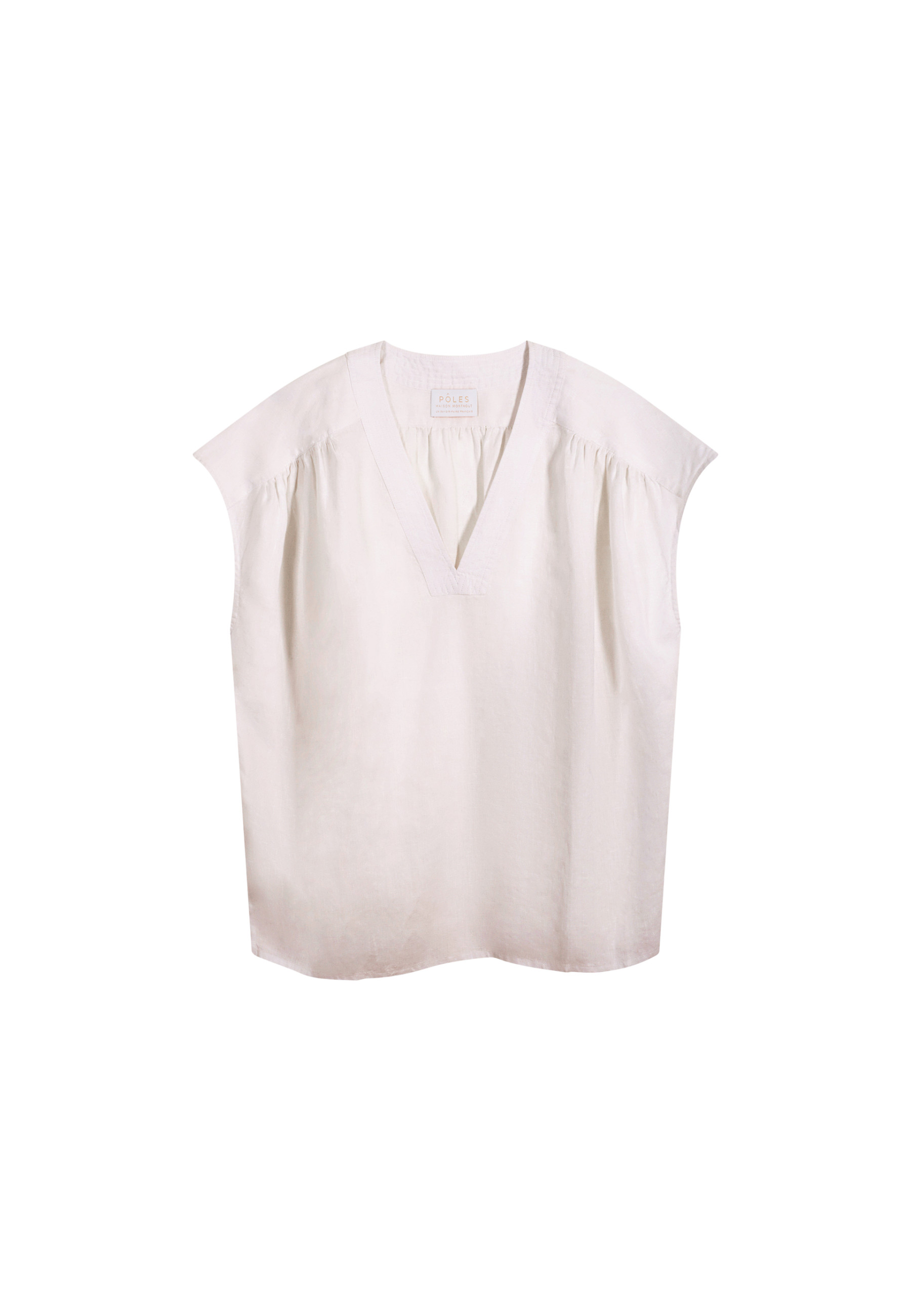 Linen V-neck T-shirt - Dala