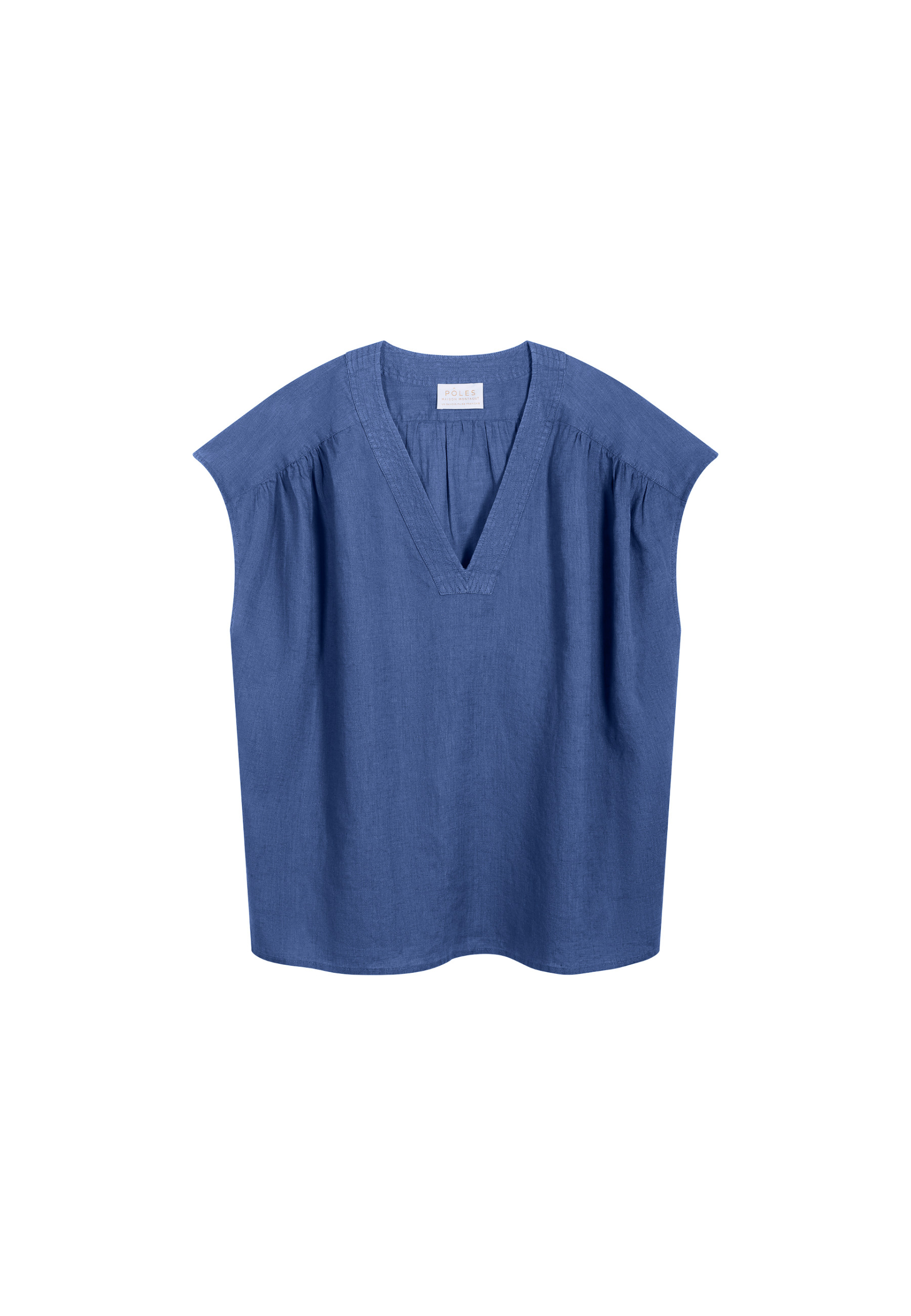 Linen V-neck T-shirt - Dala