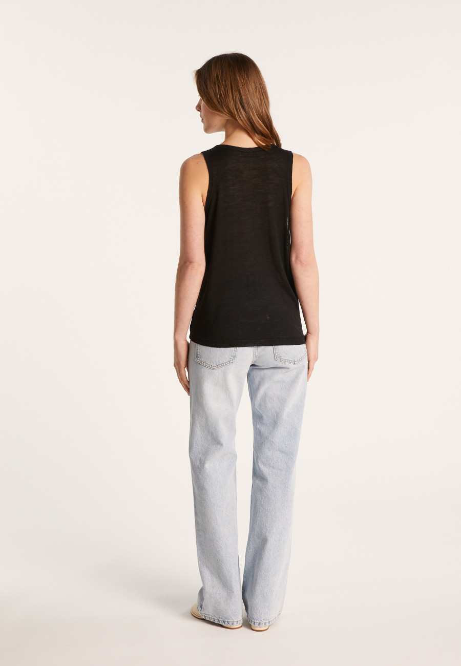 Slub linen tank top - Lalita