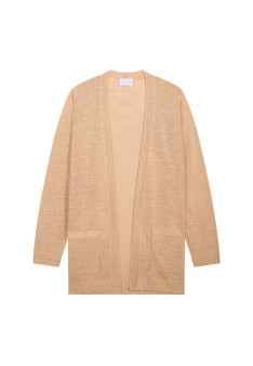 Long gilet en lin flammé - Naelle