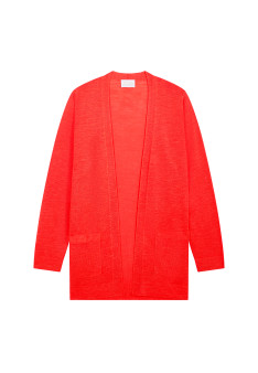 Long gilet en lin flammé - Naelle