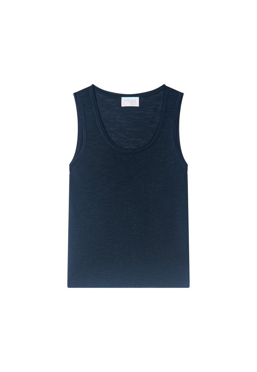 Flamed linen tank top - Maitena